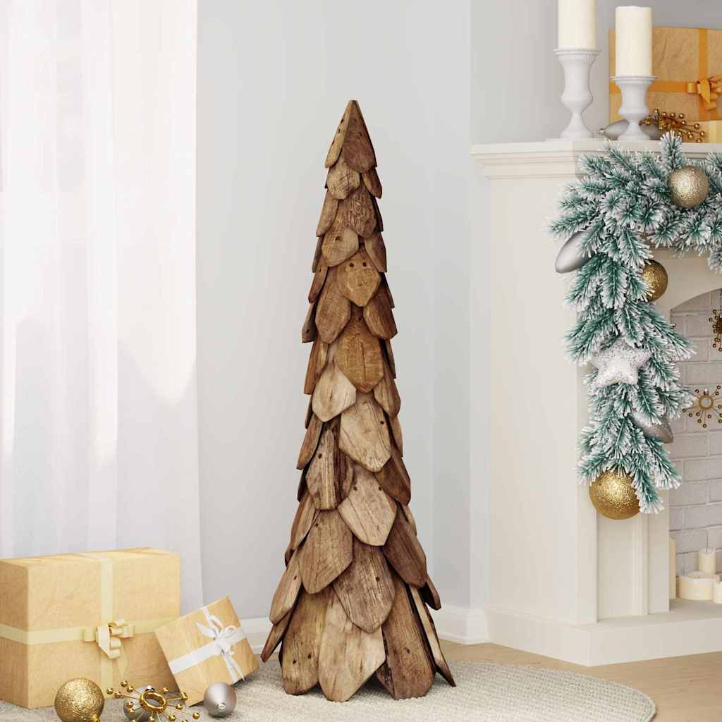 Weihnachtsbaum mit Ständer Braun 51 cm Massivholz Teak