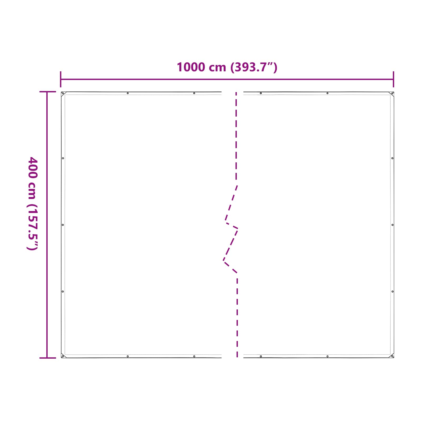 Pflanzenabdeckung mit Ösen 1x3 m Polyethylen