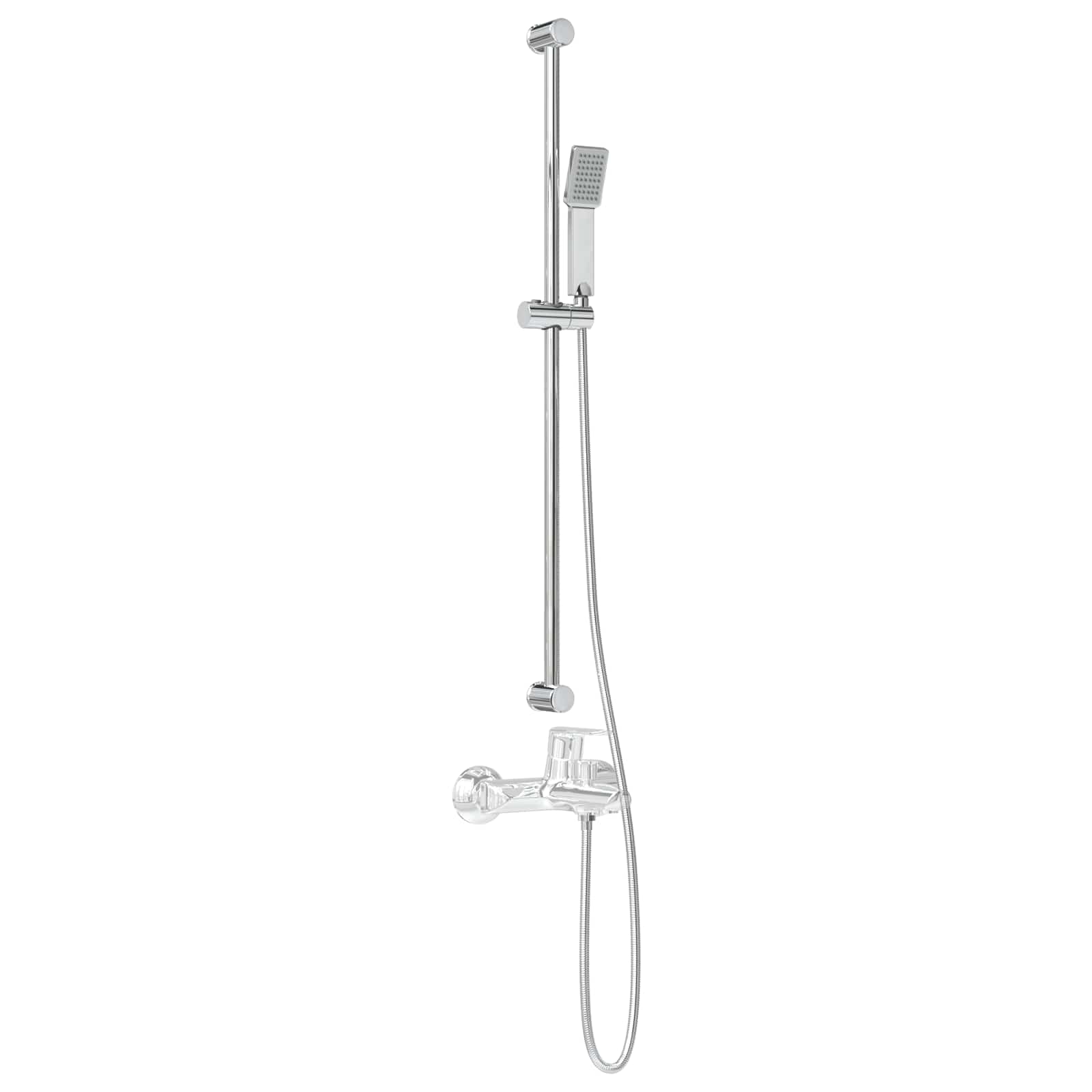 Duschsystem-Set Chrom 70 cm Edelstahl