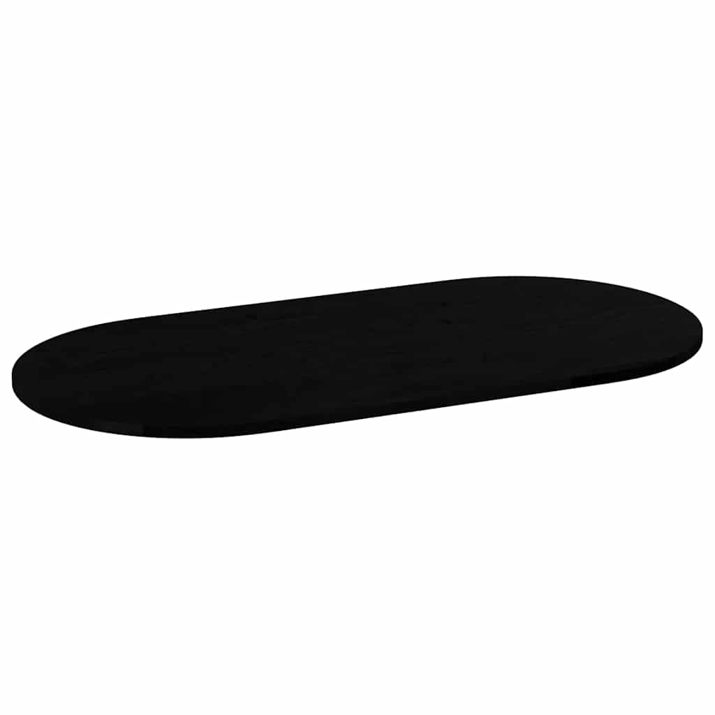 Tischplatte 80x40x2 cm Massivholz Eiche Oval