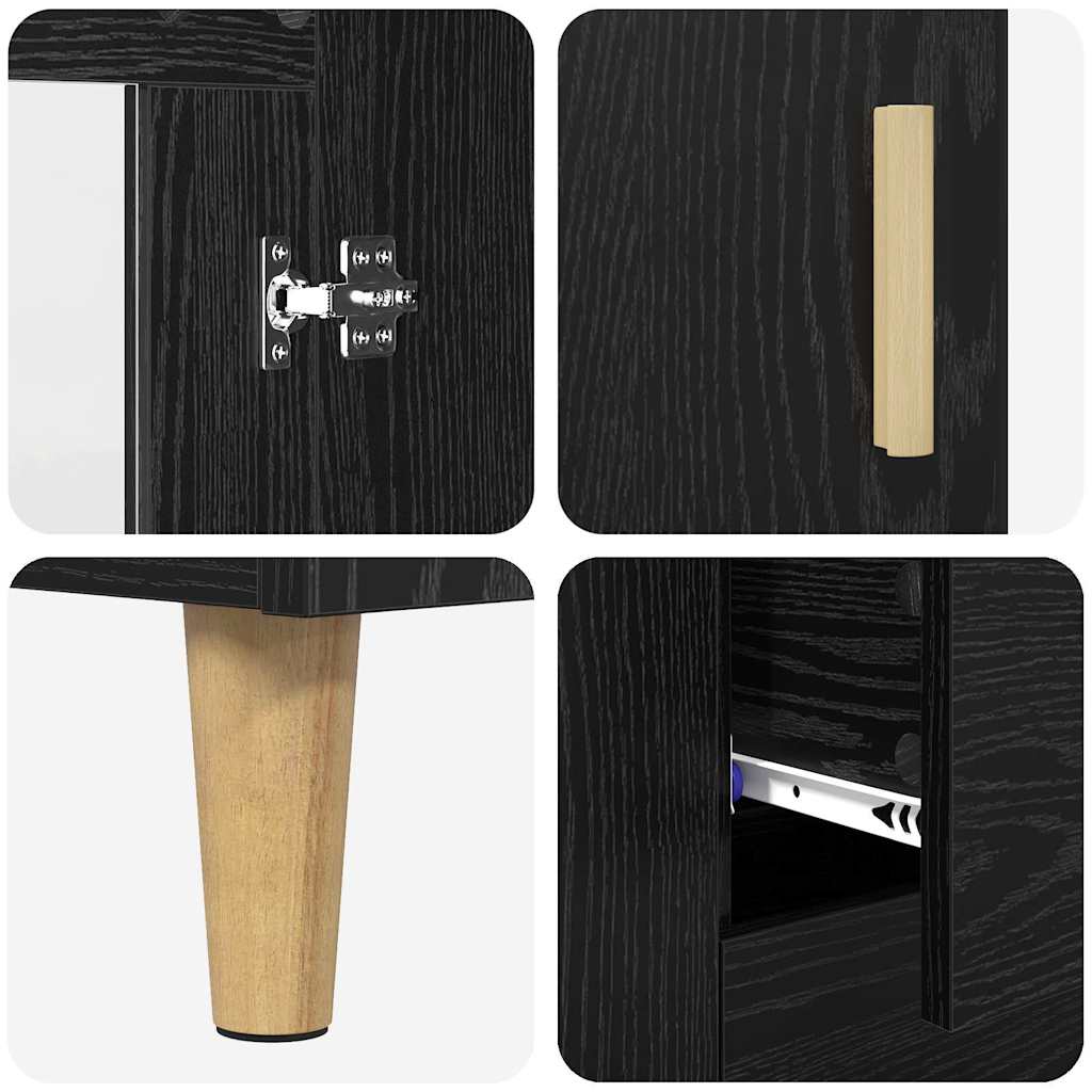 Highboard Altholz 69,5 x 34 x 180 cm Holzwerkstoff