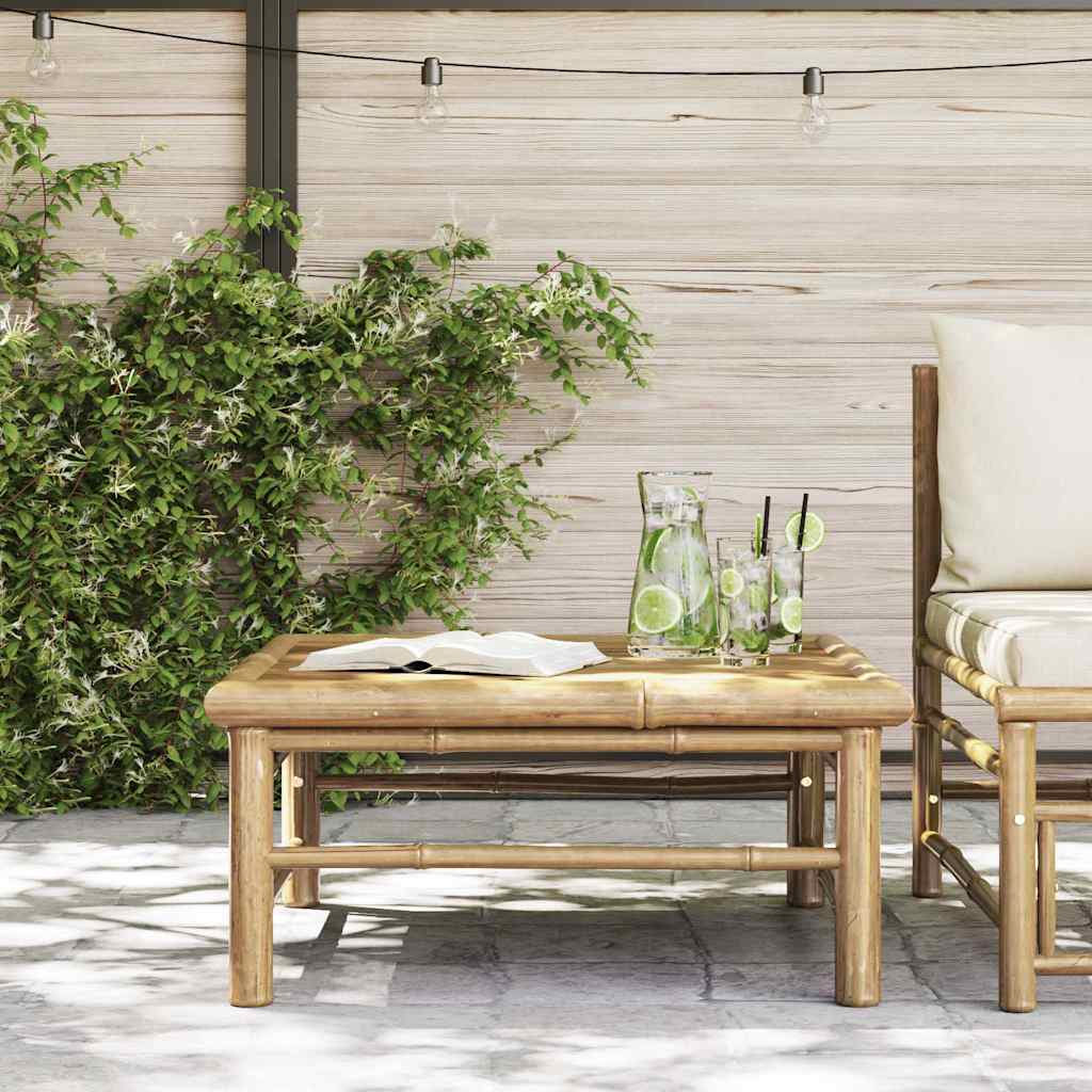 3-tlg. Garten-Lounge-Set mit Kissen Bambus