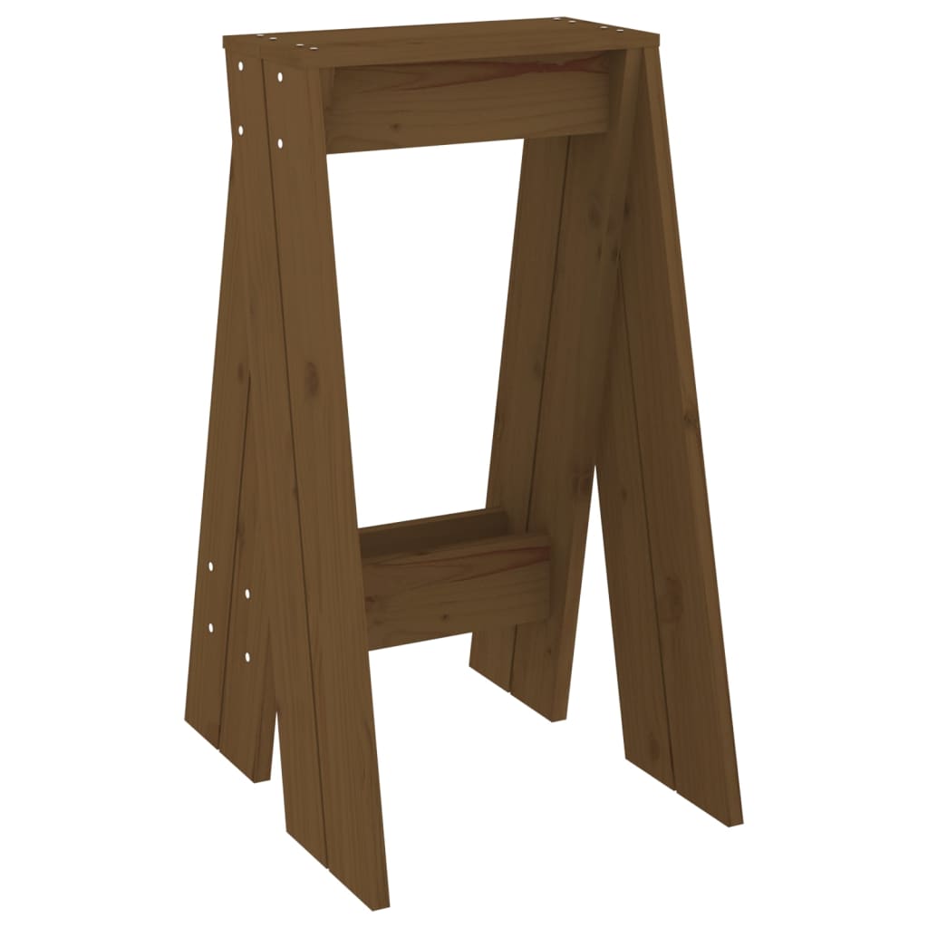 Hocker 2 Stk. 40x40x45 cm Massivholz Kiefer