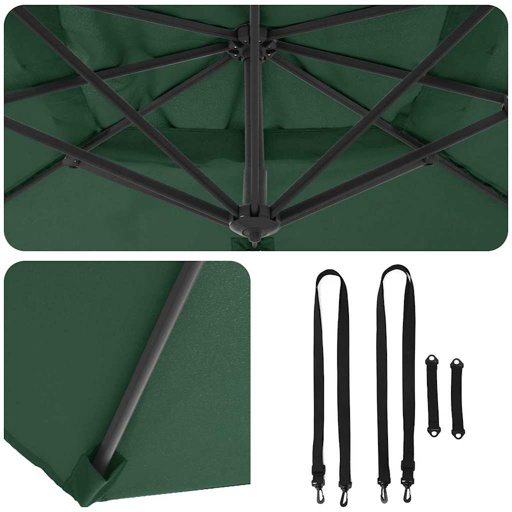 Sonnenschirm Sand 351 x 250 x 260 cm Polyester und Aluminium