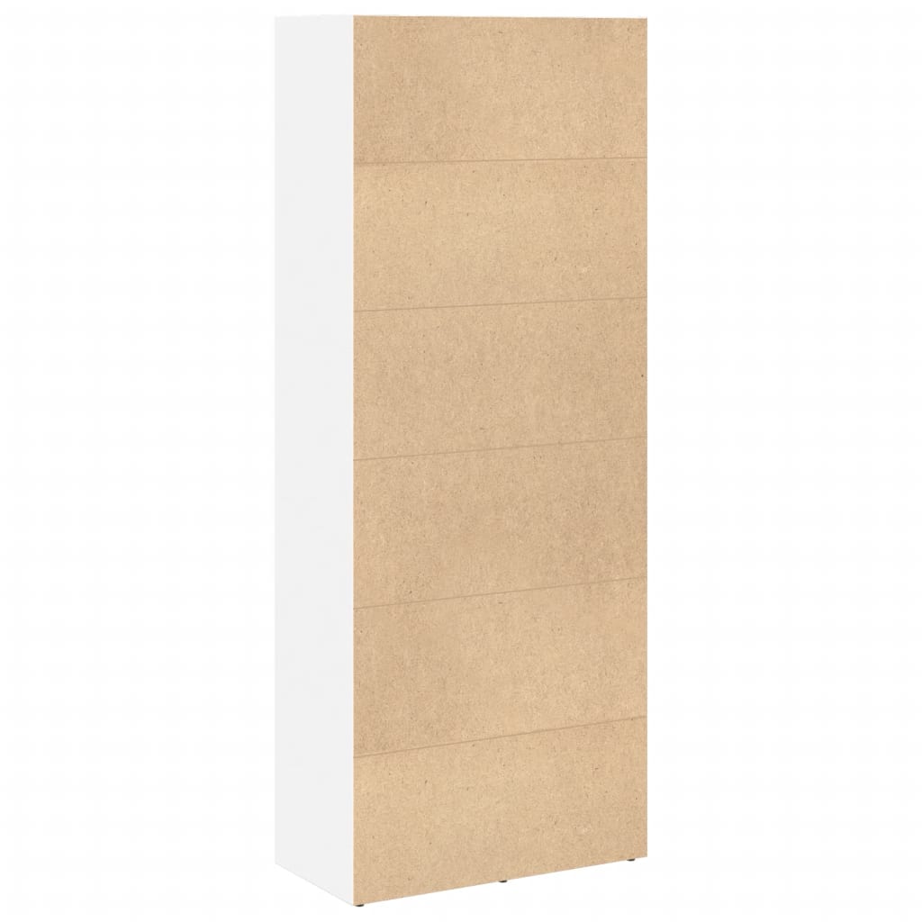 Bücherregal Weiß 80x30x189 cm Holzwerkstoff