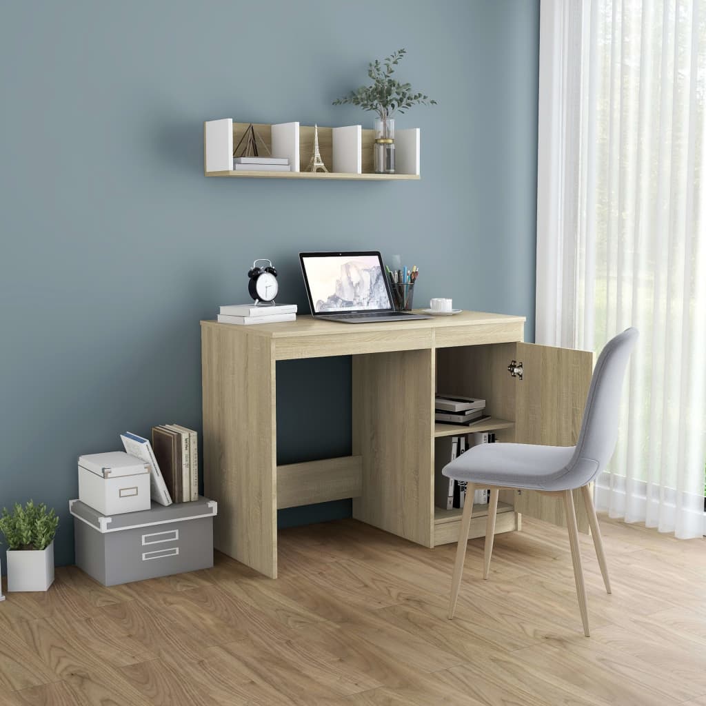 Schreibtisch Weiß 100×50×76 cm Holzwerkstoff