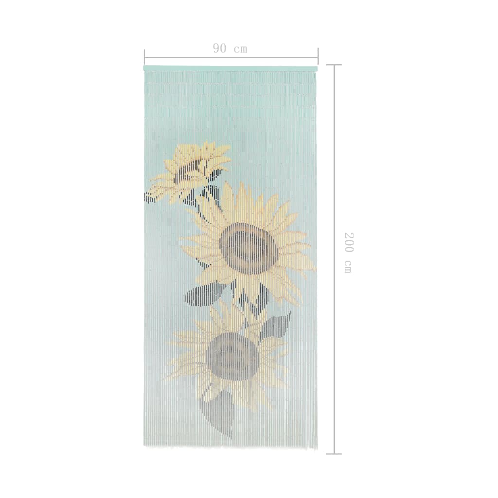Insekten-Türvorhang Bambus Druck 90x220 cm Bambus