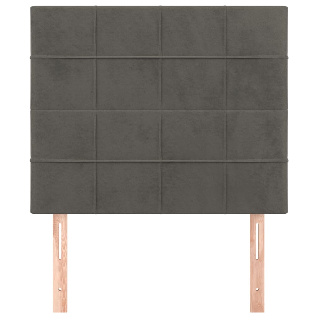 Kopfteil Hellgrau 80x5x118/128 cm Samt