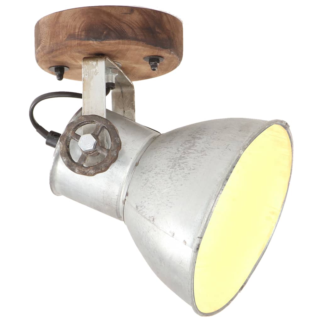Wandlampe Industriestil Silbern 45x25 cm E27