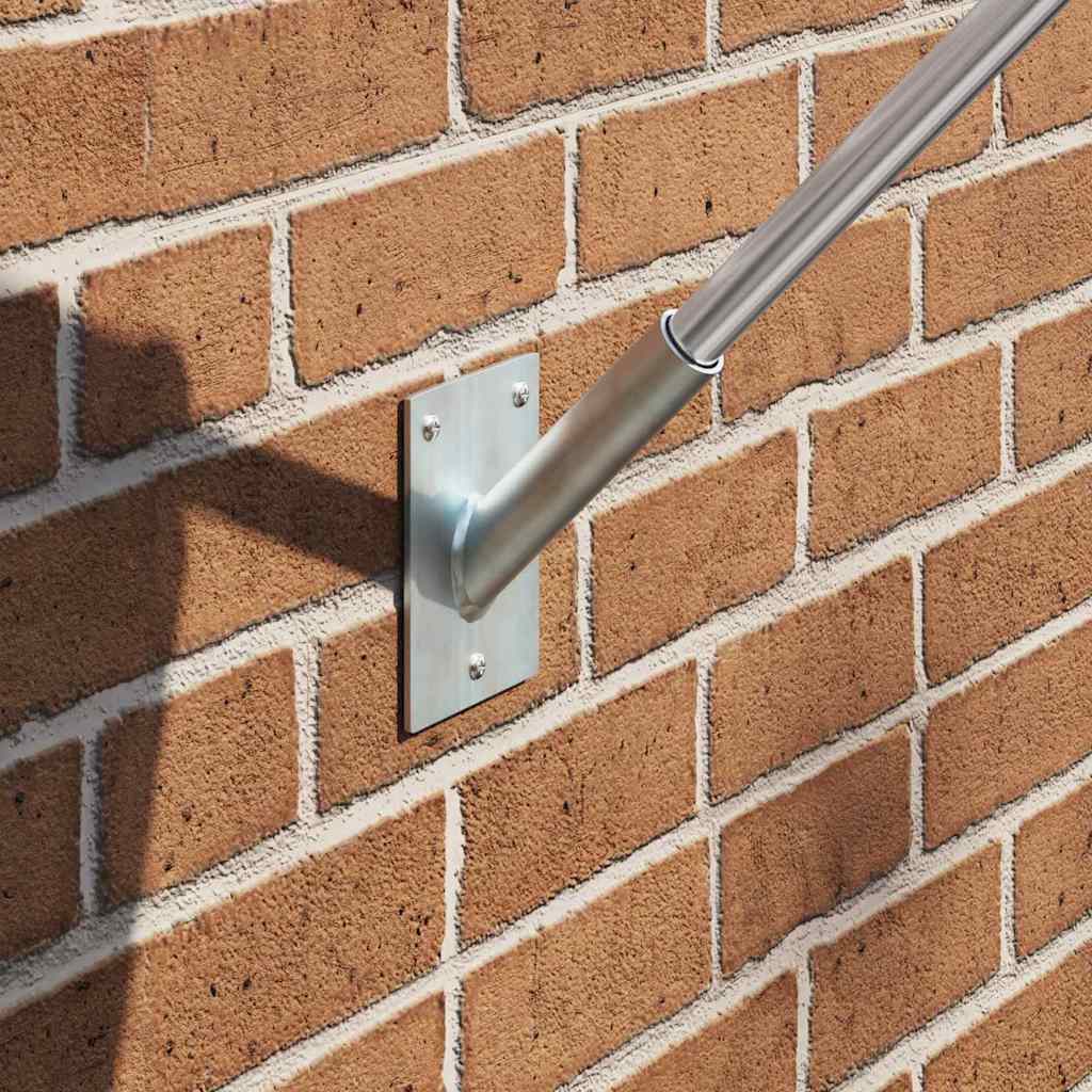 Fahnen Pole Holde Schwarz 10,5 x 7,5 x 0,25 cm Stahl