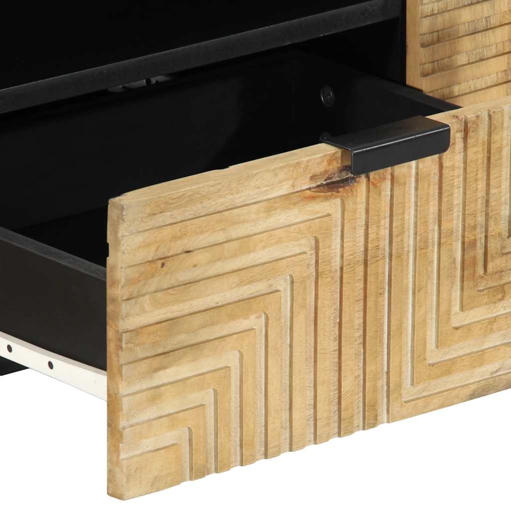 TV-Schränk mit Regal Braun 105 x 33 x 46 cm Massivholz Mango