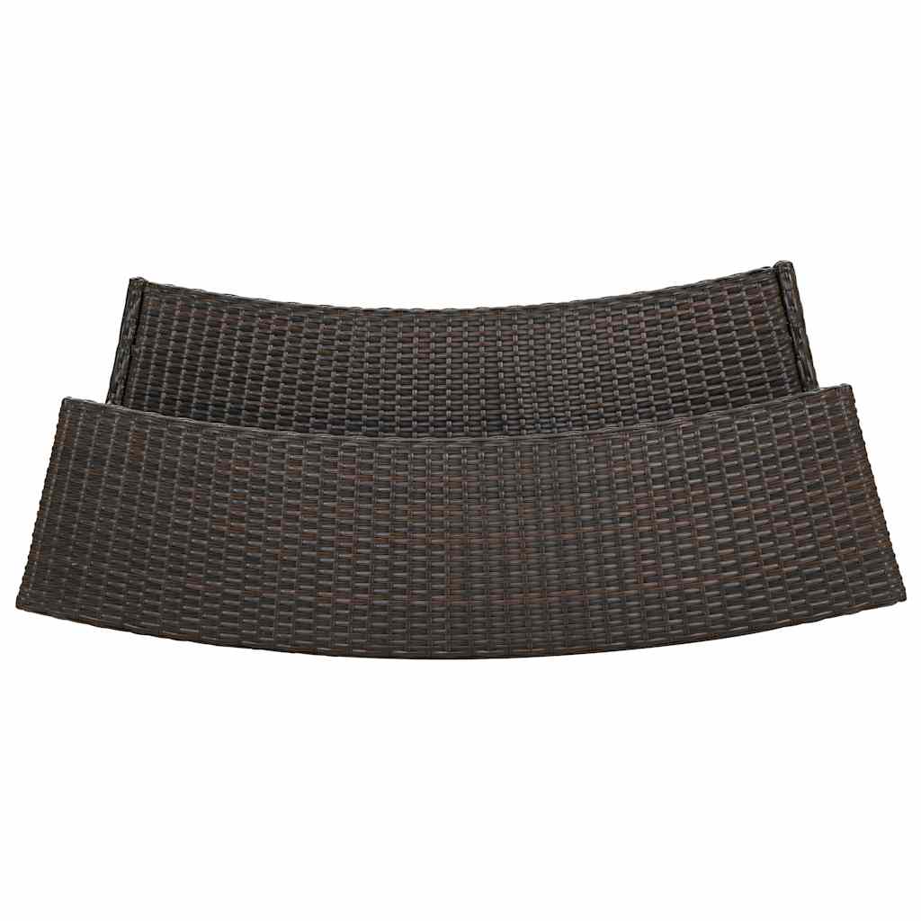 Garten-Bartisch Grau 120x55x110 cm Poly Rattan