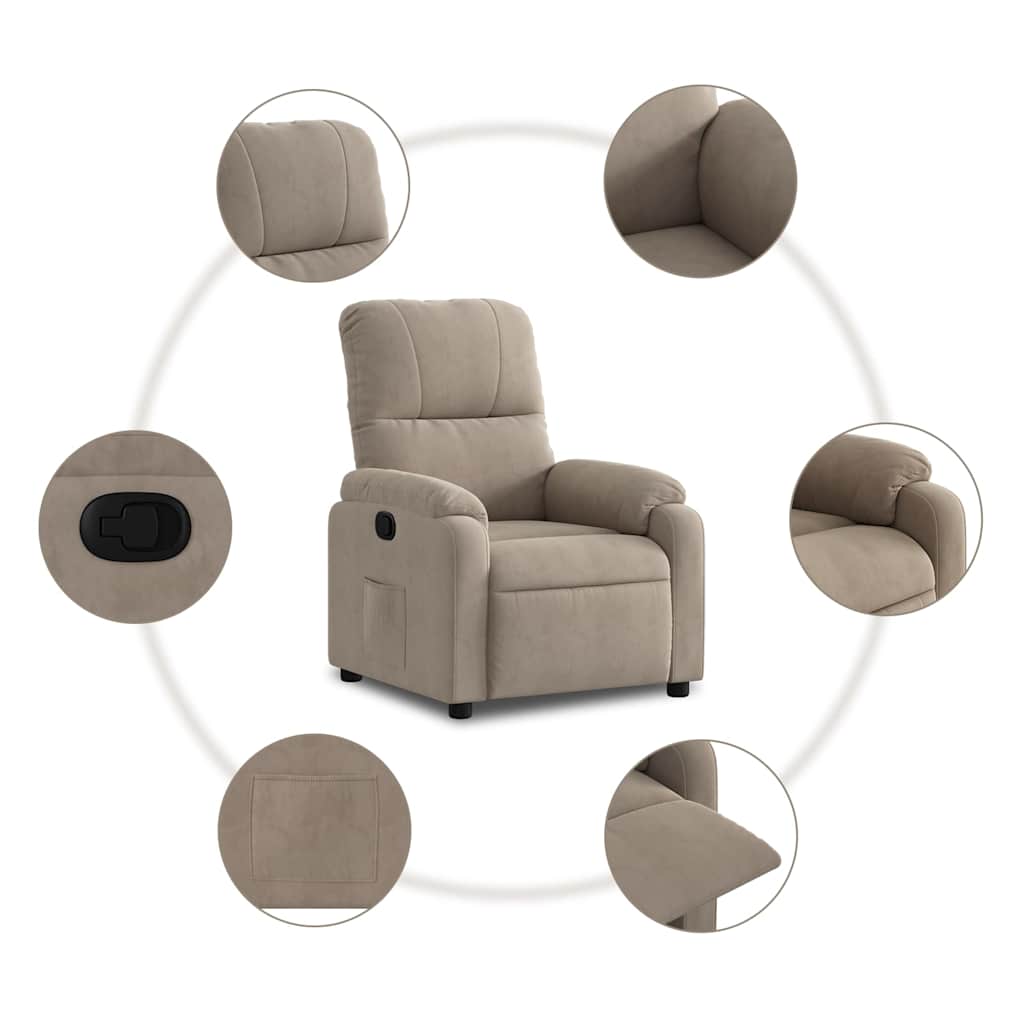 Relaxsessel Elektrisch Braun Mikrofasergewebe