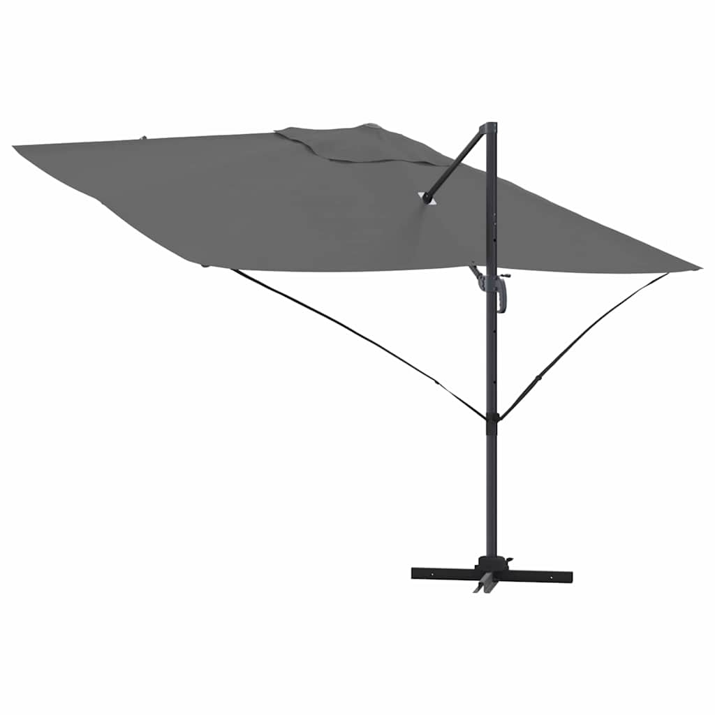 Sonnenschirm Sand 351 x 250 x 260 cm Polyester und Aluminium
