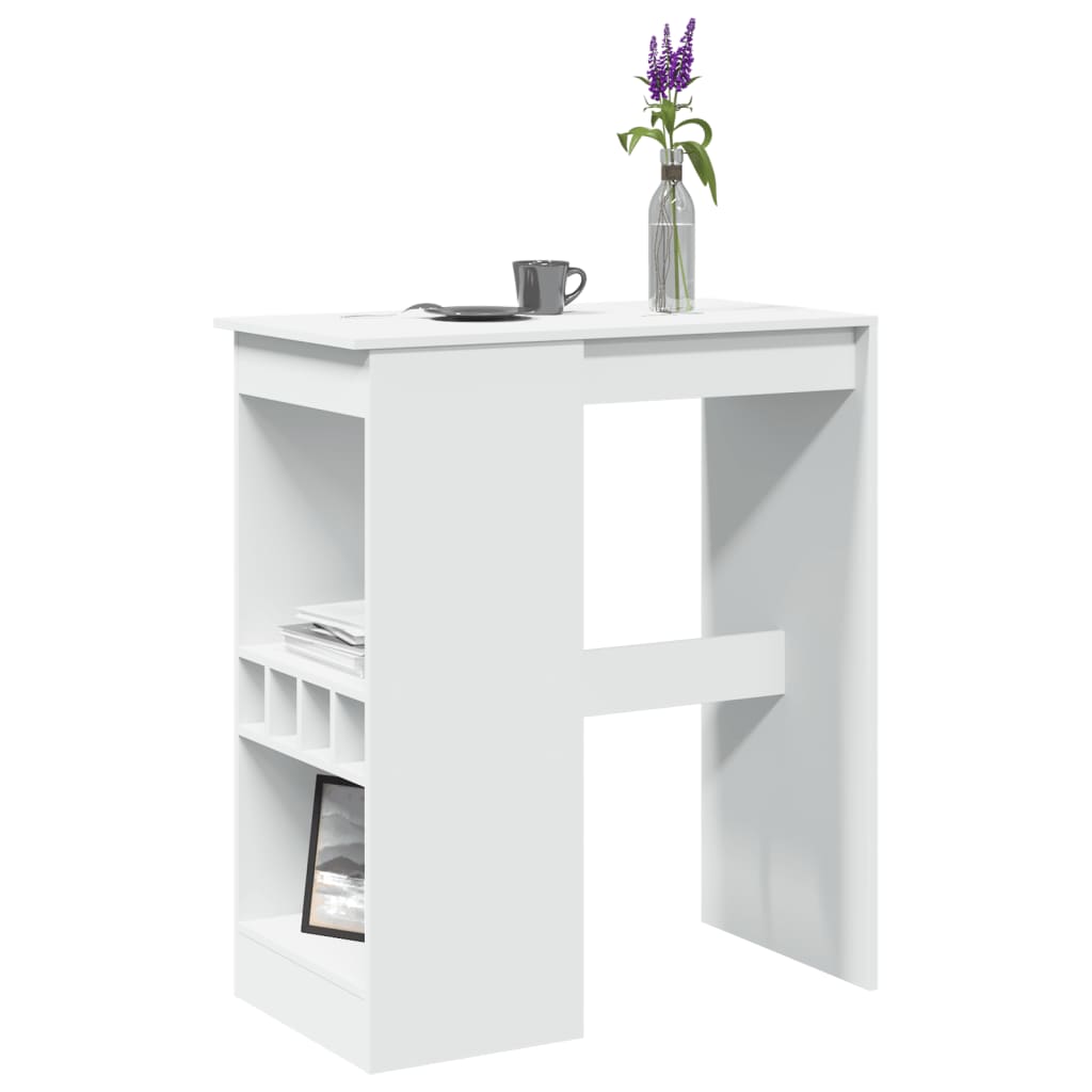 Bartisch mit Regal Schwarz Eichen-Optik 90 x 47,5 x 103,5 cm