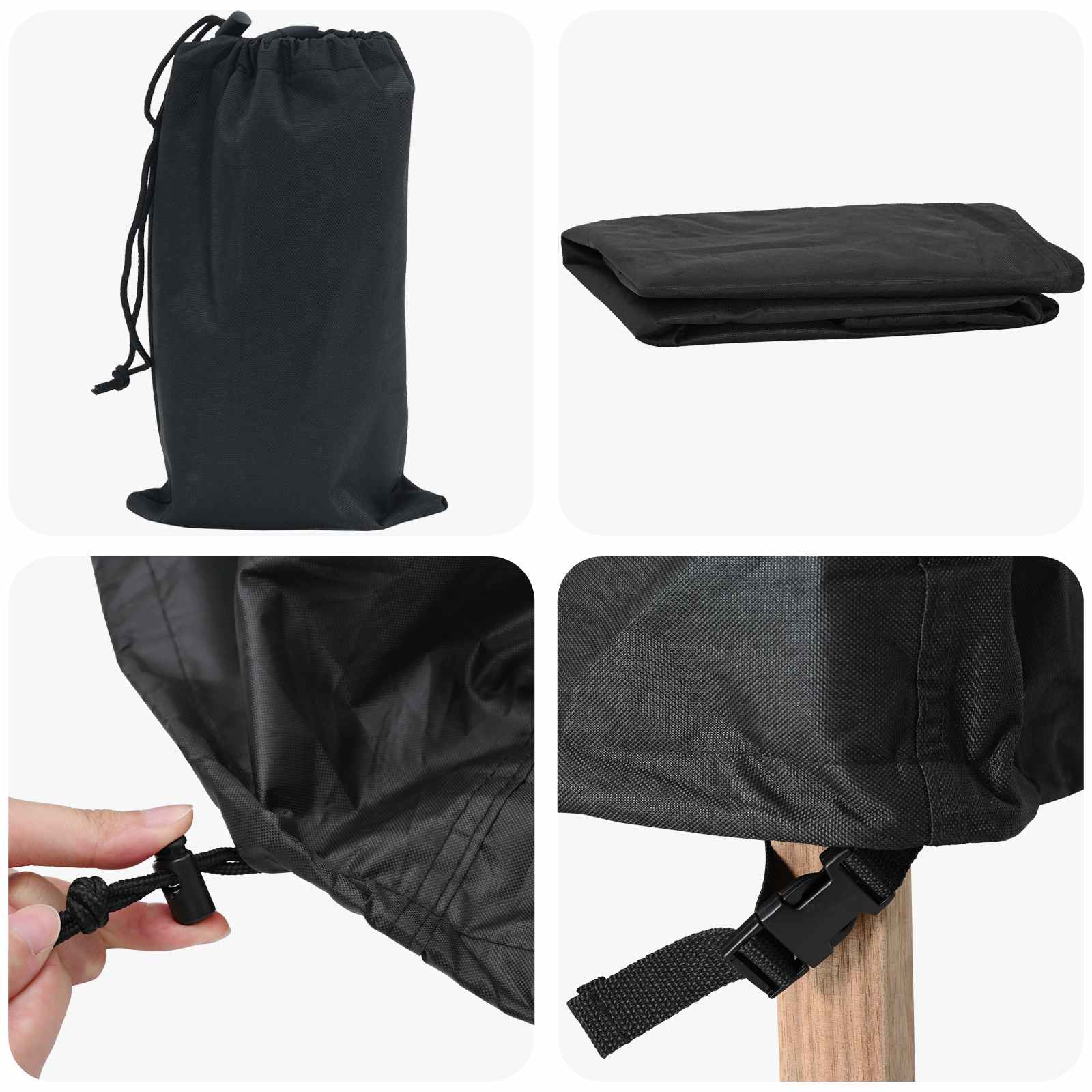 Möbelbezug Schwarz 102 x 102 x 71 cm 210D Oxford Stoff