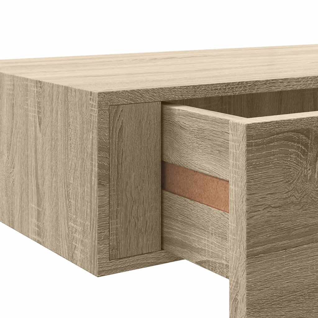 Wandregal mit Schublade Weiß 40x23,5x10 cm MDF