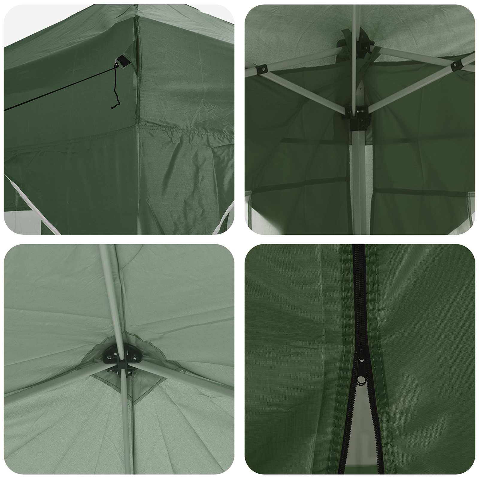 Pop-up Partyzelt 290 x 290 x 245 cm Creme
