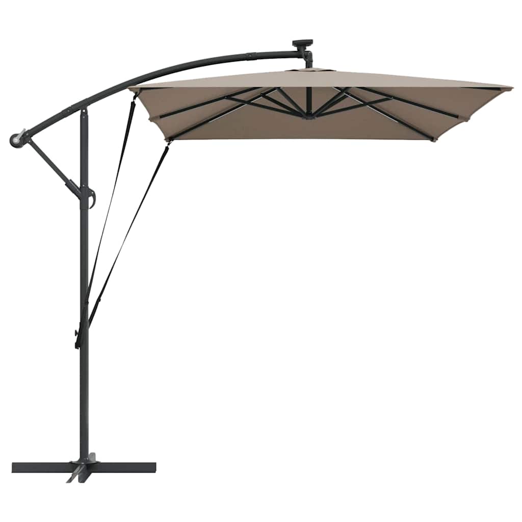 Sonnenschirm Sand 294 x 200 x 270 cm Polyester und Aluminium