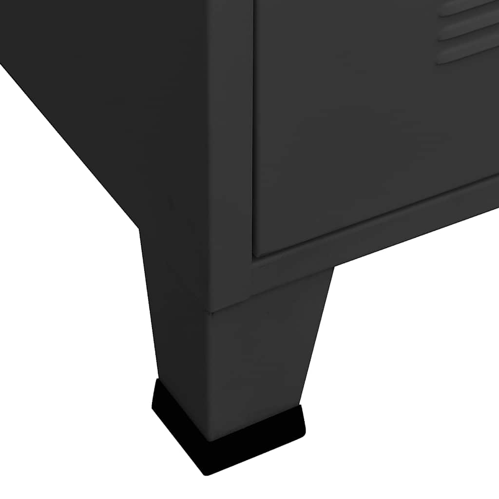 Lagerschrank Industrial Schwarz 75x40x80 cm Stahl