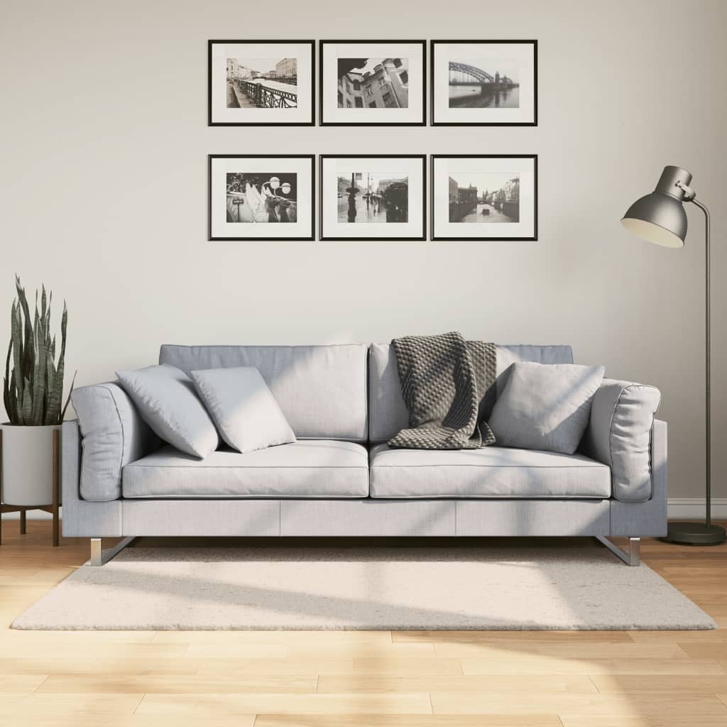 Teppich HUARTE Kurzflor Weich und Waschbar Anthrazit 60x110 cm