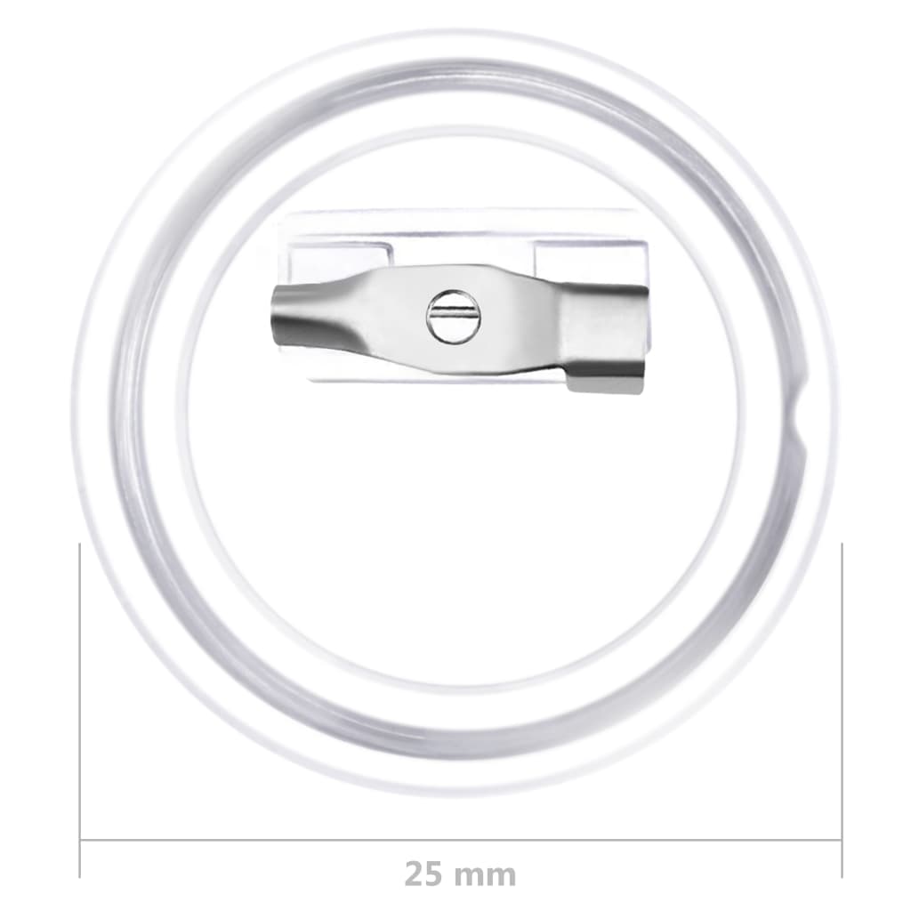 Button-Set mit Anstecknadel 100 Stk. Acryl 44 mm