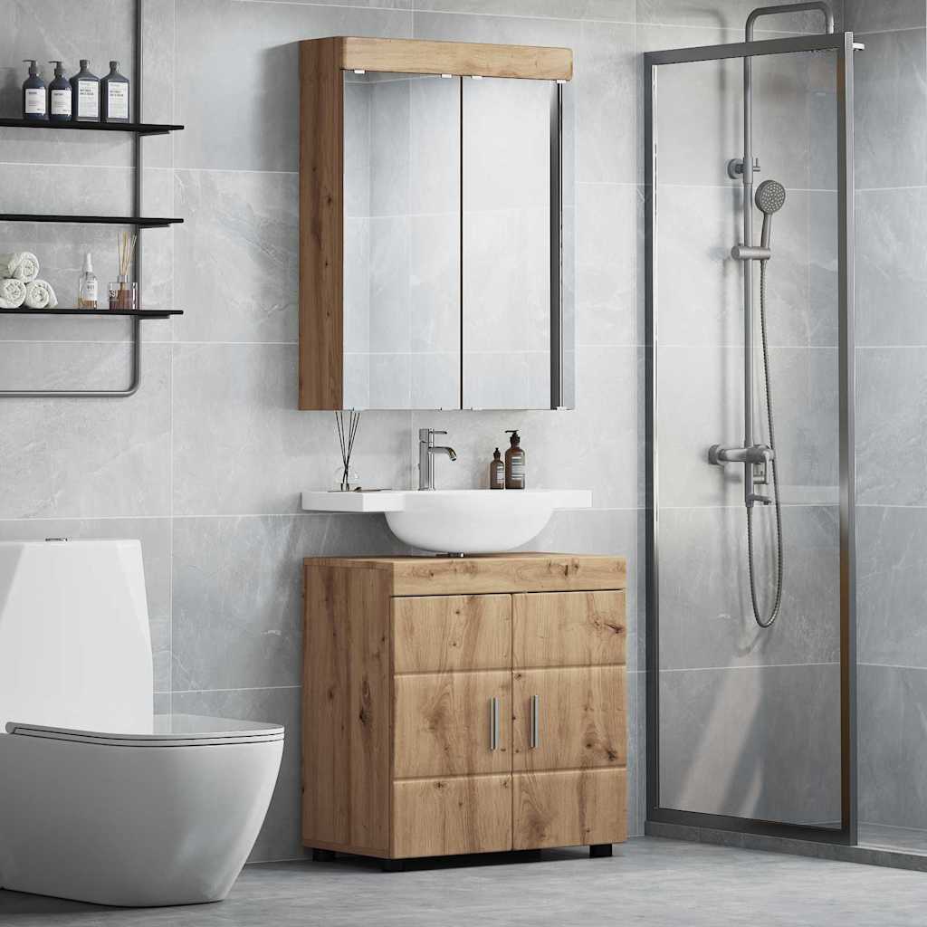 Badezimmermöbel-Set TULUM 2 pcs Weiß 60 x 34 x 63 cm