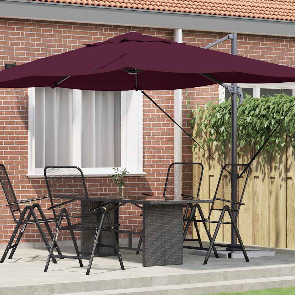 Sonnenschirm Sand 351 x 250 x 260 cm Polyester und Aluminium