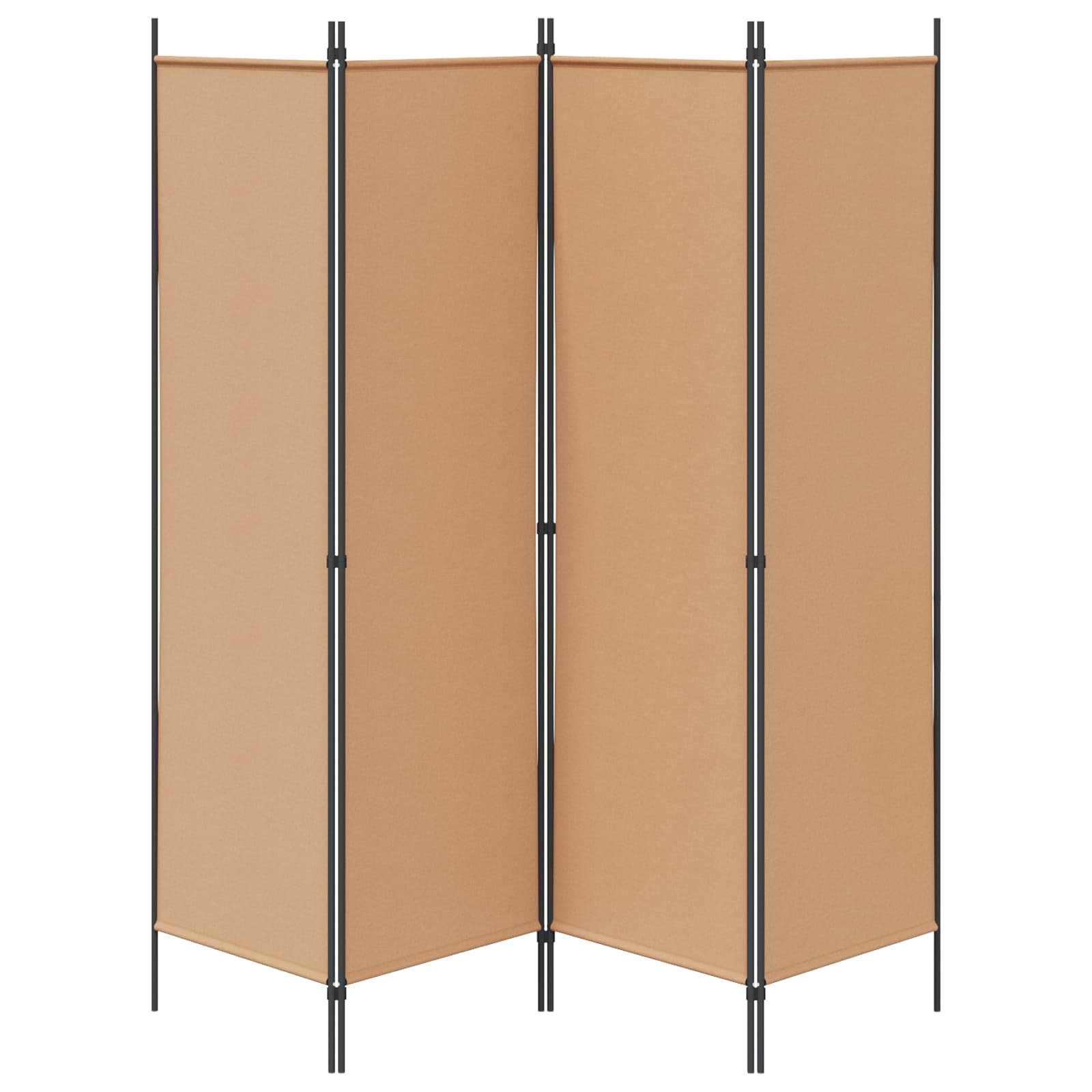 Raumteiler Beige 150 x 180 cm Stoff
