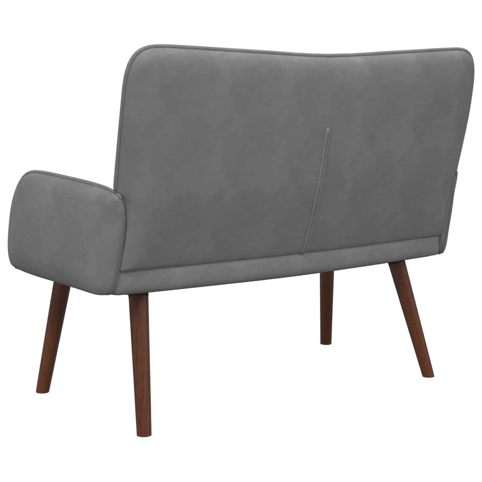 2-Sitzer Sofa Hellgrau 115 x 61 x 87 cm Samt (V)