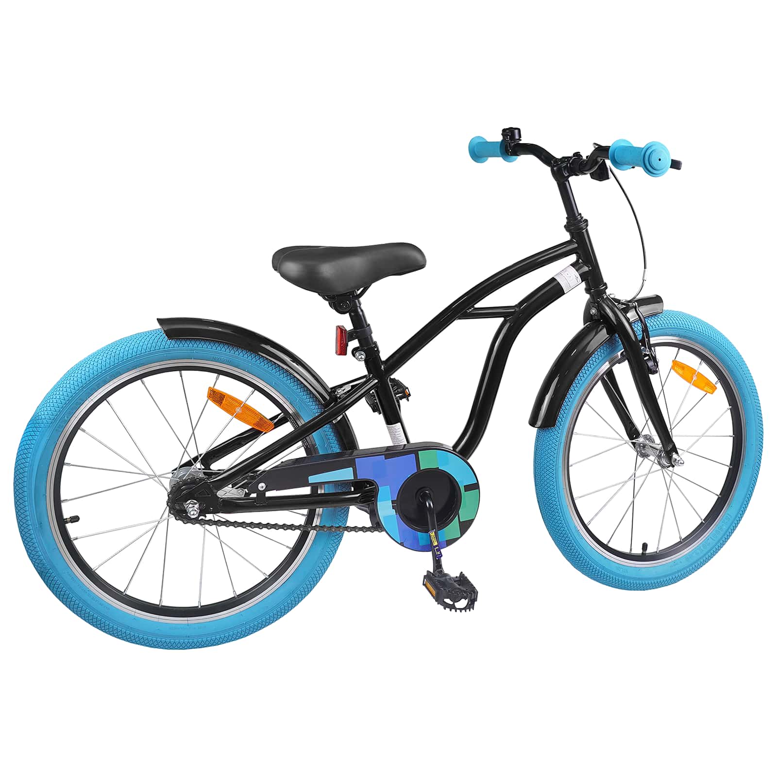 Kinderfahrrad 16 Zoll für 4-6 Jahre alt Schwarz