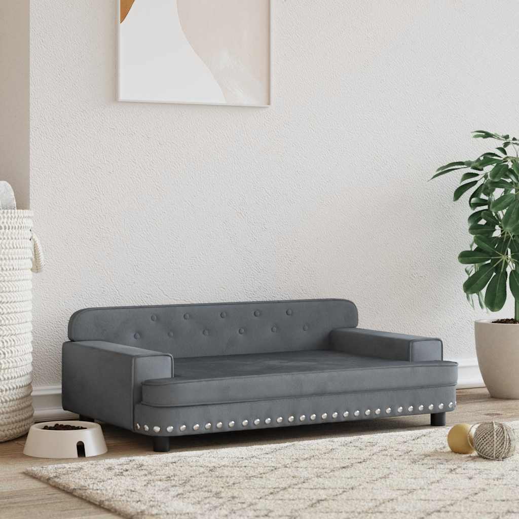 Hundebett Rosa 90x53x30 cm Samt