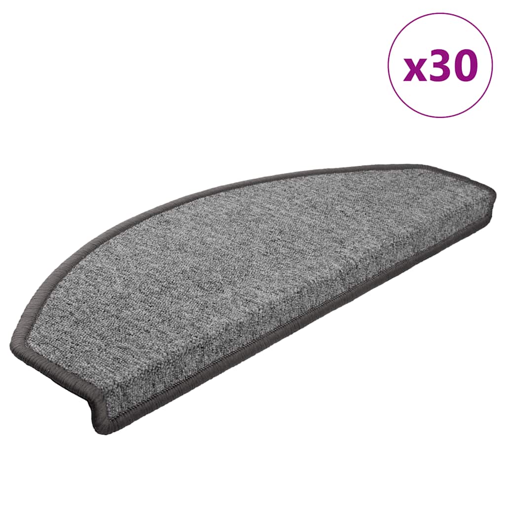 Stufenmatten 15 Stk. 56x17x3 cm Anthrazit Halbrund