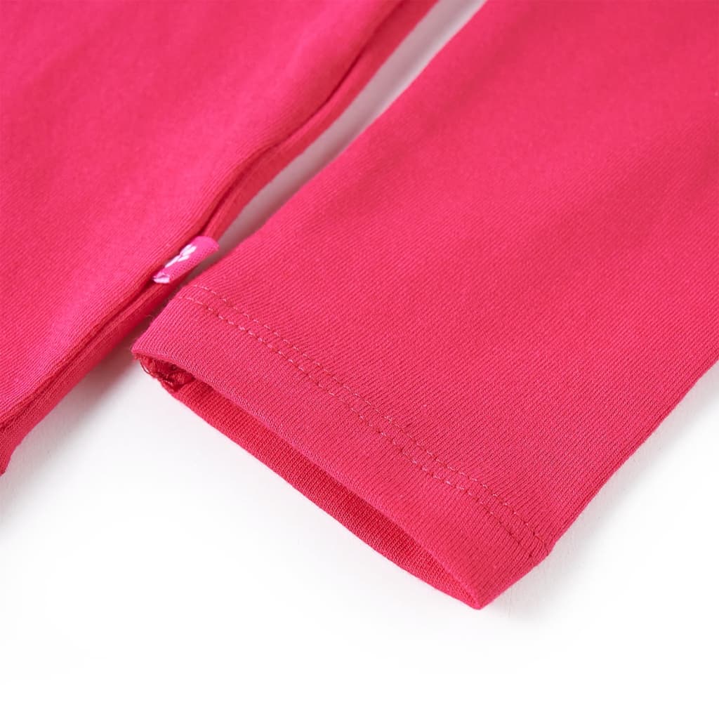 Kinder-Langarmshirt Knallrosa 128