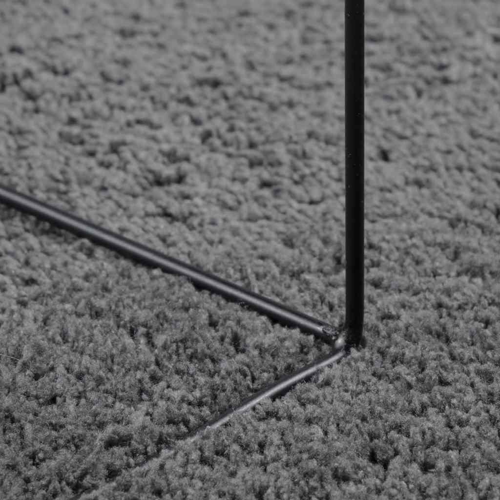 Teppich OVIEDO Kurzflor Anthrazit 120x120 cm