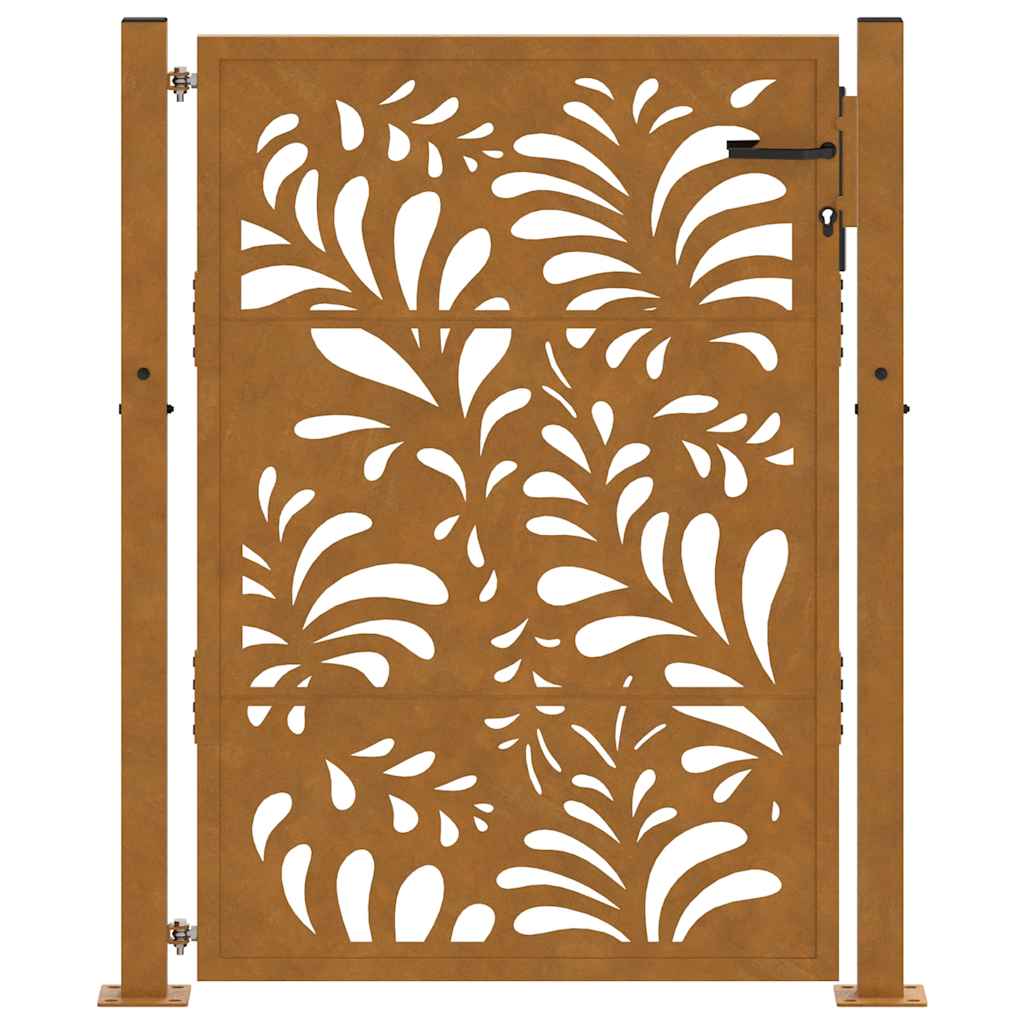 Gartentor Schwarz 100x100 cm Stahl Lichtdesign