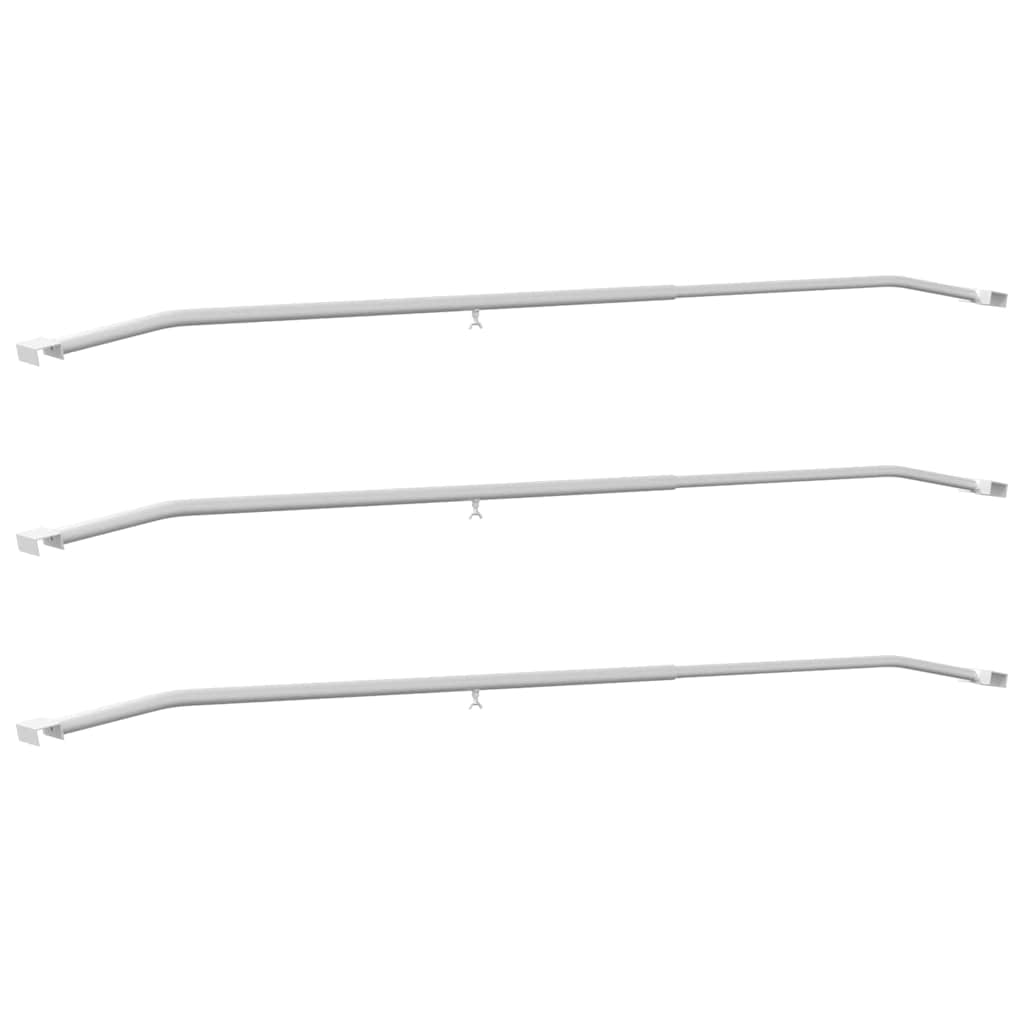Planehalterung für Anhänger 2 Stk. Silber 102-155 cm Aluminium