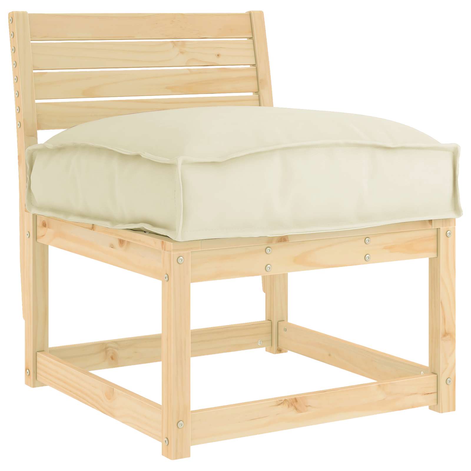 Kissen Grau 50 x 50 x 12 cm Oxford-Stoff