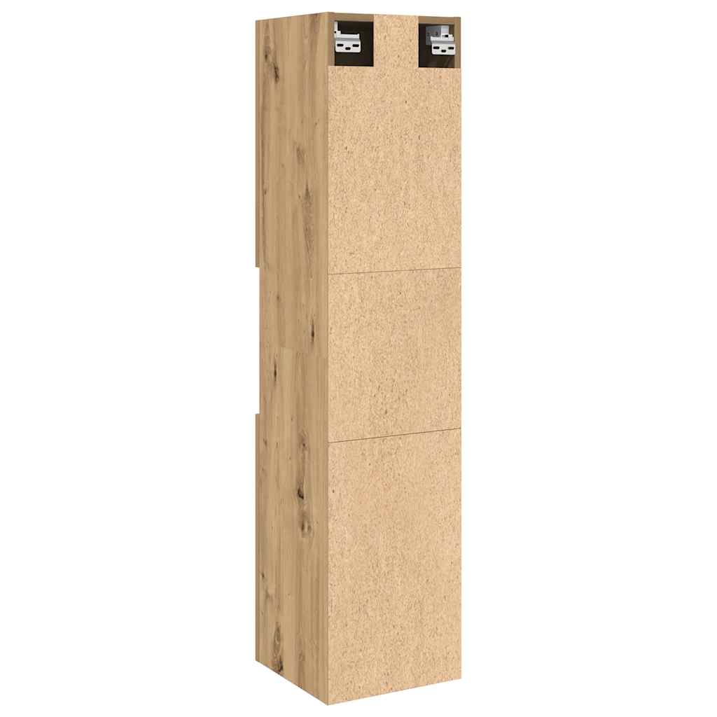 Badezimmerschrank Weiß 30x30x130 cm Holzwerkstoff