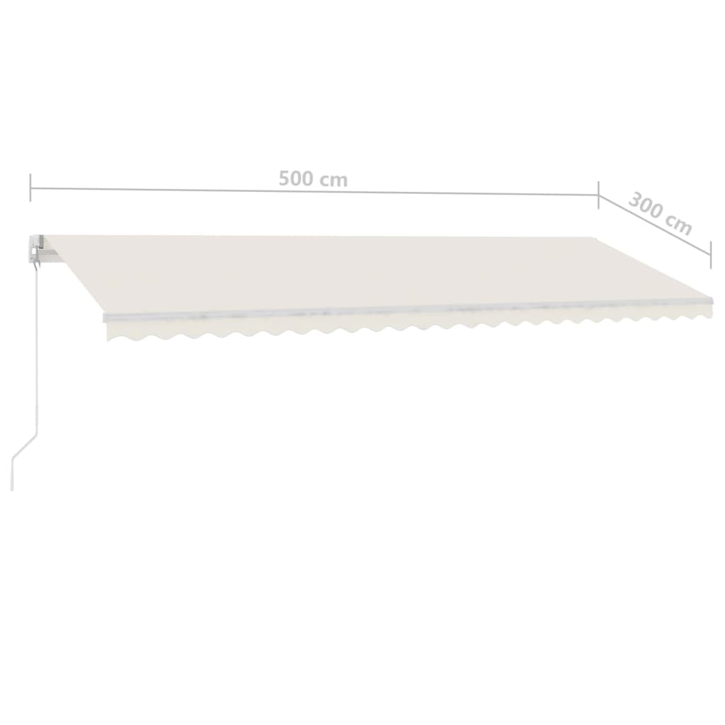 Standmarkise Manuell Einziehbar 300x250 cm Creme