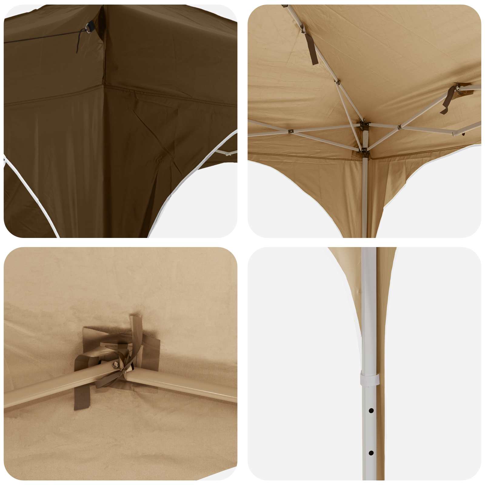 Pop-up Partyzelt 290 x 290 x 245 cm Creme