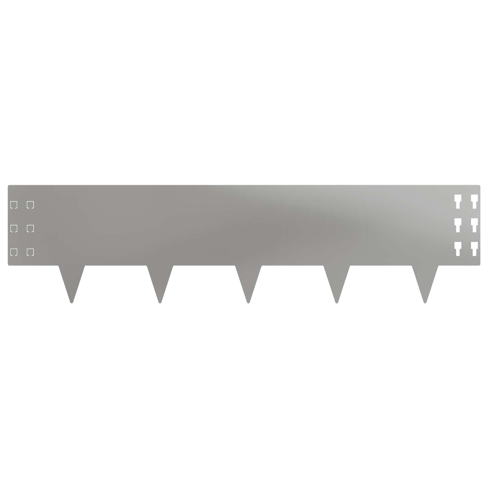 Raseneinfassung 10 pcs 100 x 12 cm Stahl Schwarz