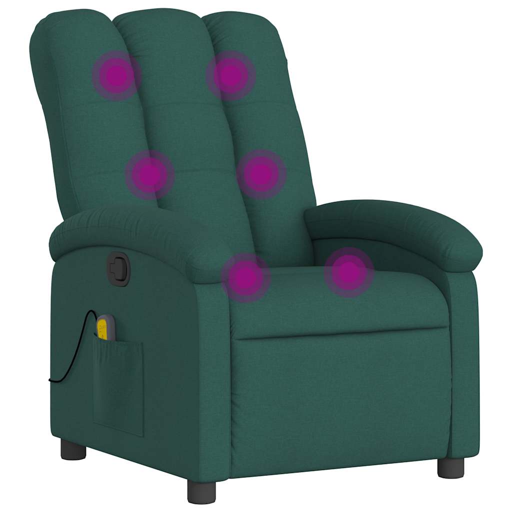 Massage-Relaxsessel, hellgrauer Stoff