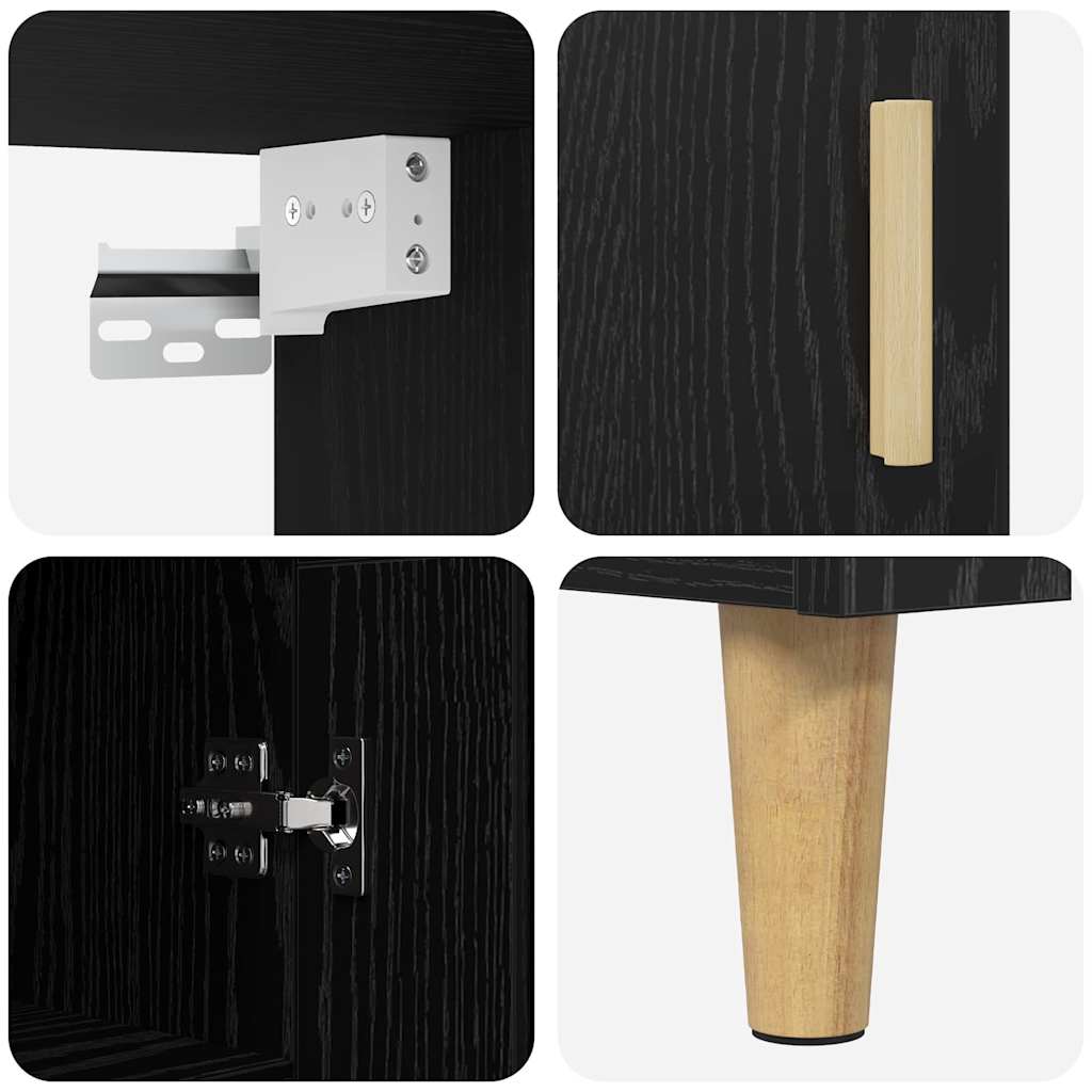 Highboard Altholz 69,5 x 32,5 x 180 cm Holzwerkstoff