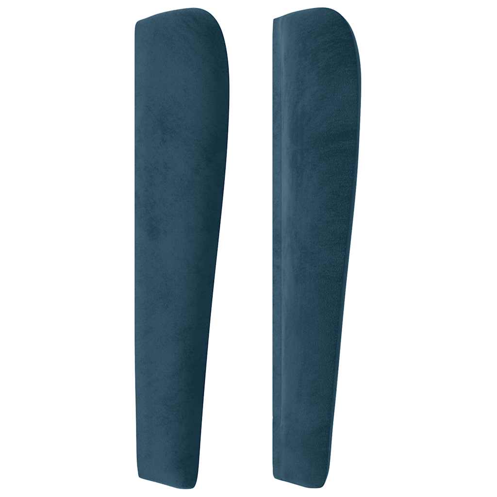 Kopfteil mit Ohren Dunkelblau 93x23x78/88 cm Samt