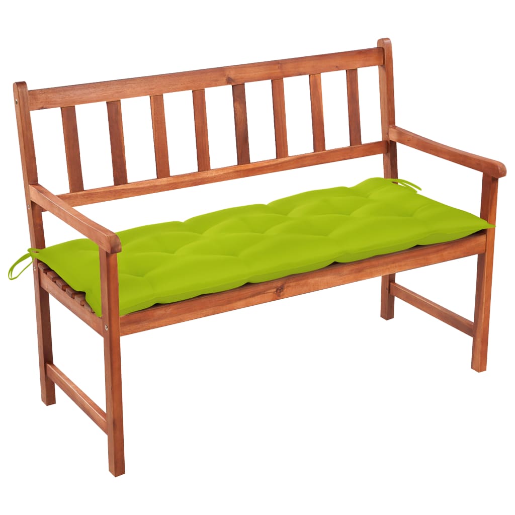 Gartenbank mit Auflage 120 cm Massivholz Akazie