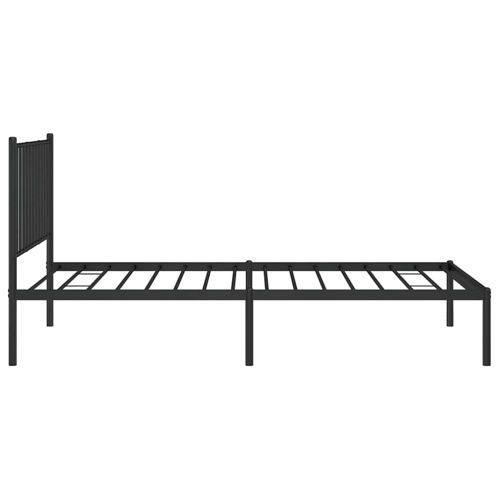 Bettgestell Metall Schwarz 75x190 cm