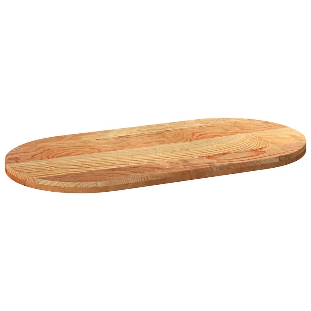 Tischplatte 80x40x2 cm Massivholz Eiche Oval