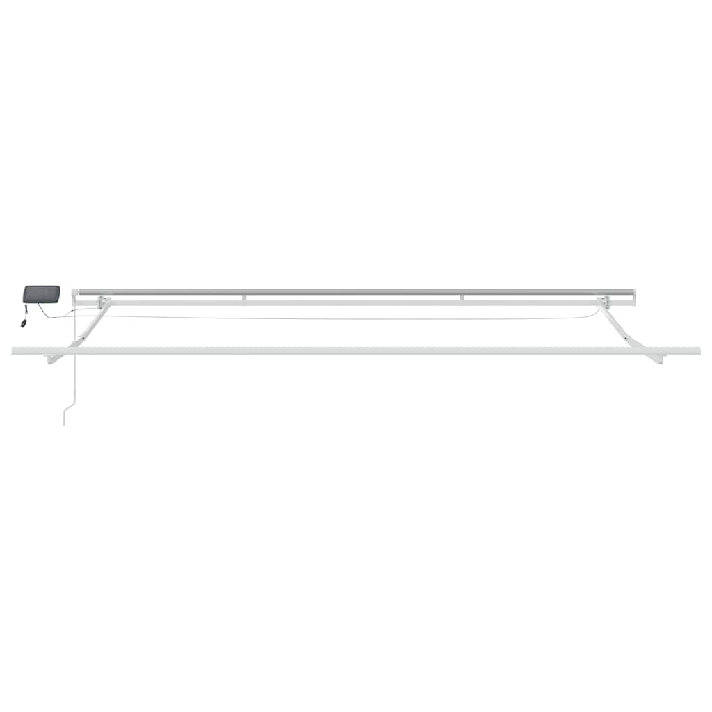 Markise Manuell Einziehbar mit LED 300x250 cm Blau und Weiß