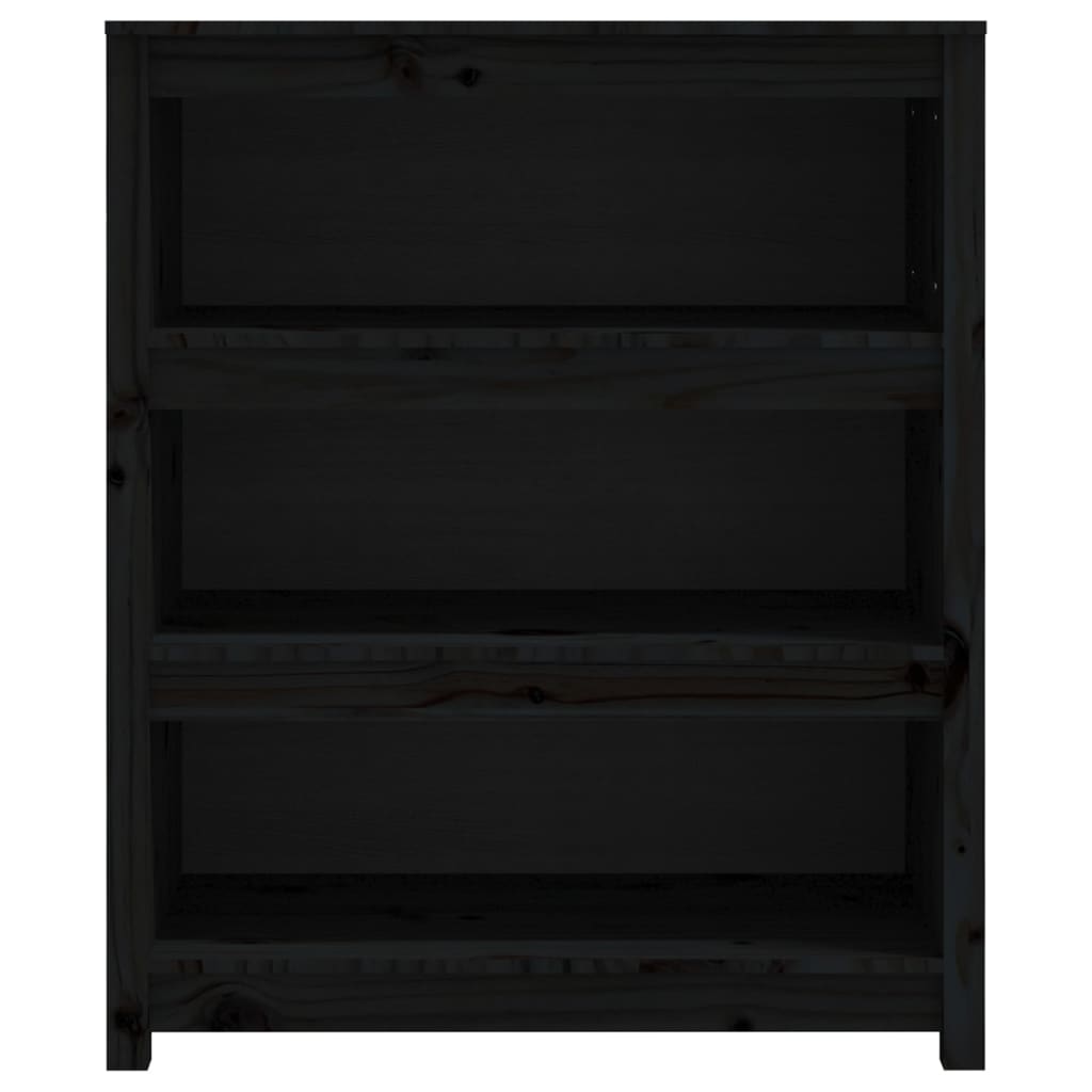 Bücherregal Grau 80x35x68 cm Massivholz Kiefer